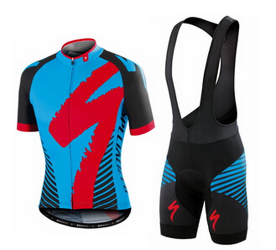 2016 Maillot Specialized Tirantes Mangas Cortas Azul Y Rojo (2)